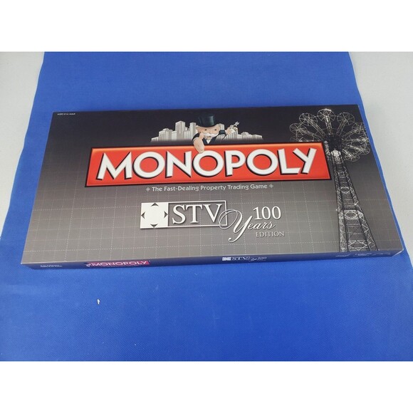 Usaopoly Other - MONOPOLY STV 100 YEARS EDITION W/6 Collectible Tokens 60 Min Speed Play New NOB